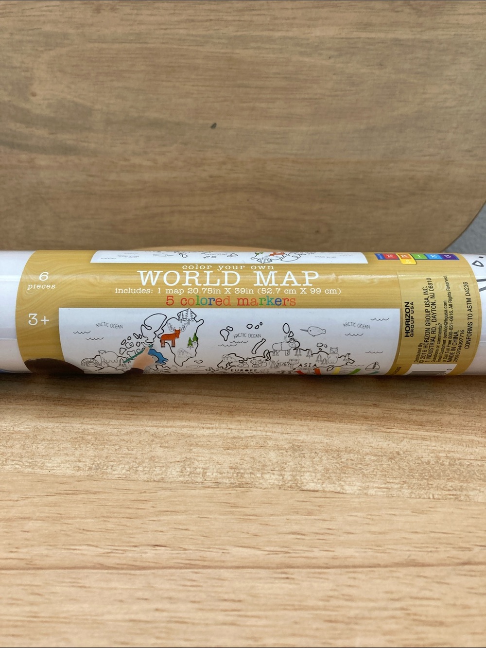 SALE! 50% Off NWT Color Your Own World Map Roll 21”
